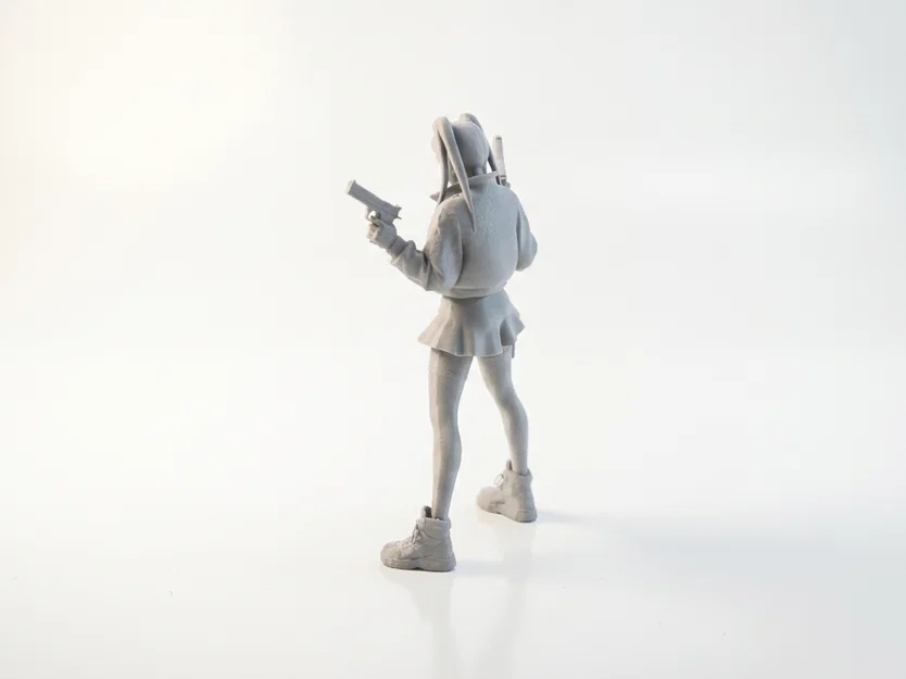 Mô hình Nữ Chiến Binh Cầm Súng - Action Figurine 3D Printable - Image 4