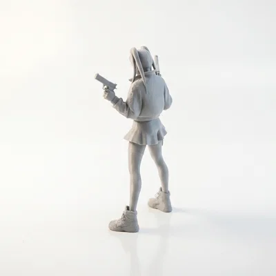 Mô hình Nữ Chiến Binh Cầm Súng - Action Figurine 3D Printable
