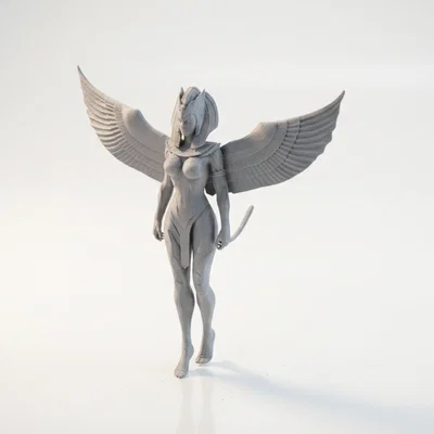 Mô hình Nữ hoàng Thiên thần Ai Cập - Tượng nữ thần fantasy in 3D