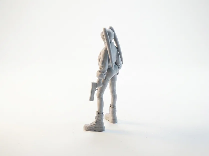 Mô hình nữ chiến binh cầm súng - Tượng 3D in ấn chi tiết - Image 4