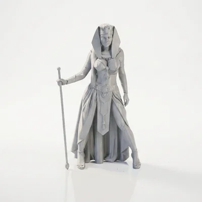 Mô hình 3D Nữ hoàng Ai Cập - Tượng nhân vật nữ in 3D