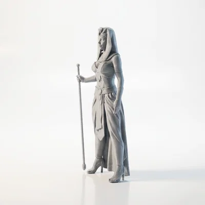 Mô hình 3D Nữ hoàng Ai Cập - Tượng nhân vật nữ in 3D