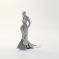 Tượng nữ trang trí tối giản - Mô hình 3D không mặt thanh lịch - Thumbnail 1