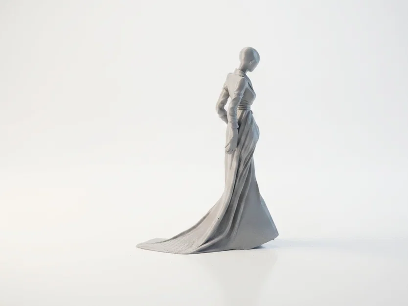 Tượng nữ trang trí tối giản - Mô hình 3D không mặt thanh lịch - Image 3