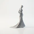 Tượng nữ trang trí tối giản - Mô hình 3D không mặt thanh lịch - Thumbnail 3