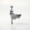 Mô hình 3D Tượng Quý Cô Thanh Lịch với Váy Xòe Duyên Dáng - Thumbnail 4