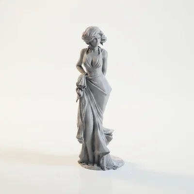 Mô hình 3D cô gái mặc váy thanh lịch - File in STL