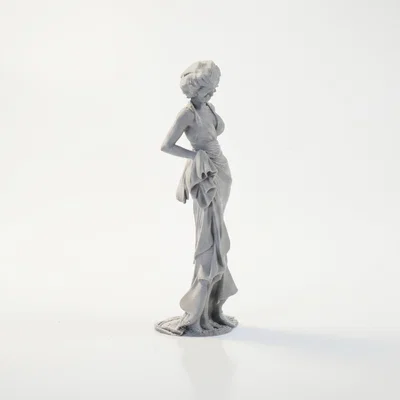 Mô hình 3D cô gái mặc váy thanh lịch - File in STL