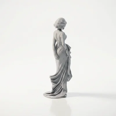 Mô hình 3D cô gái mặc váy thanh lịch - File in STL
