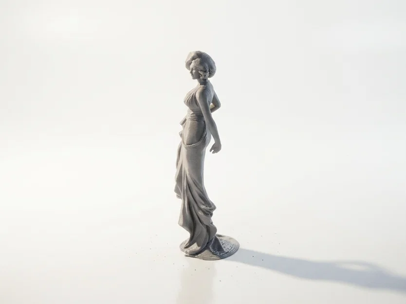 Mô hình 3D cô gái mặc váy thanh lịch - File in STL - Image 4