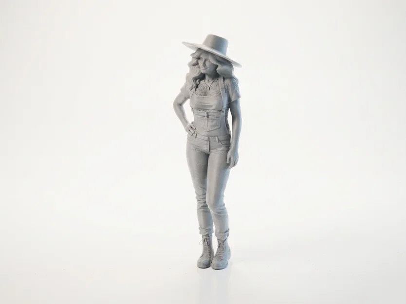 Mô hình 3D nhân vật cô gái nông dân xinh đẹp - Farmer Girl Figurine - Image 1