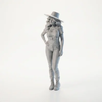 Mô hình 3D nhân vật cô gái nông dân xinh đẹp - Farmer Girl Figurine