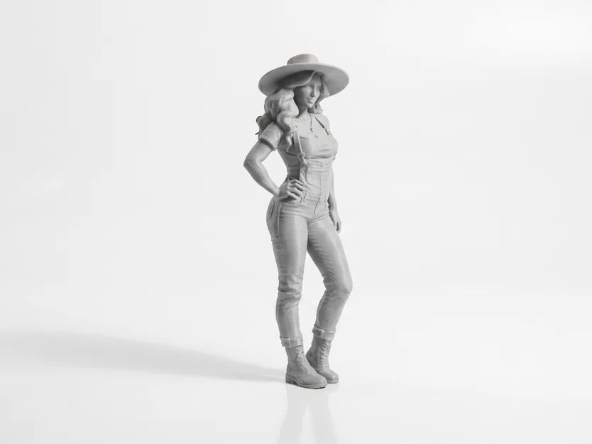 Mô hình 3D nhân vật cô gái nông dân xinh đẹp - Farmer Girl Figurine - Image 2