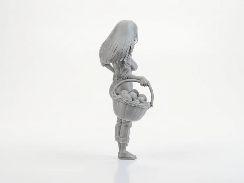 Mô hình 3D nhân vật cô gái nông thôn in 3D (Farm Girl Figurine) - Image 3