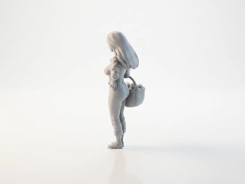 Mô hình 3D nhân vật cô gái nông thôn in 3D (Farm Girl Figurine) - Image 4