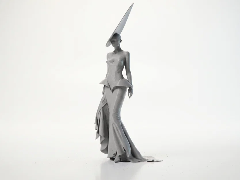 Mô hình tượng quý cô đội nón kiểu cách - File STL in 3D - Image 1