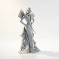 Mô hình tượng cô gái thời trang cao cấp in 3D tinh tế - Thumbnail 2
