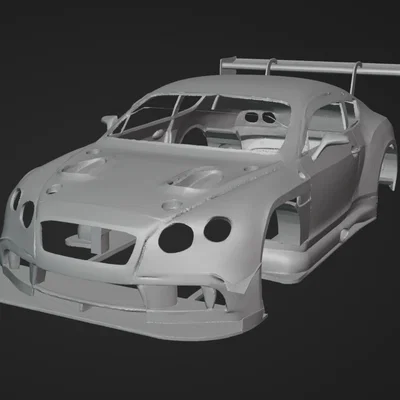 Mô hình vỏ xe Bentley Continental GT3 cho xe điều khiển từ xa RC