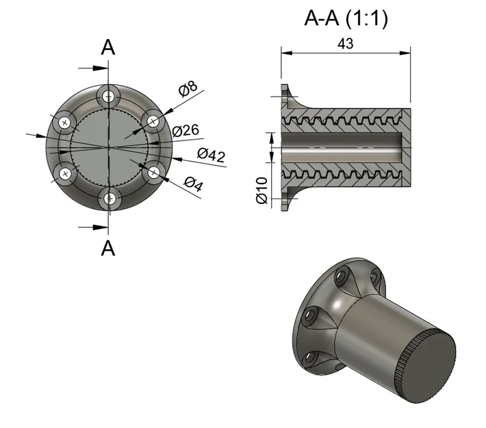 Chân đế nội thất 3D có thể điều chỉnh độ cao (43-71 mm) - Image 3