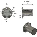 Chân đế nội thất 3D có thể điều chỉnh độ cao (43-71 mm) - Thumbnail 3