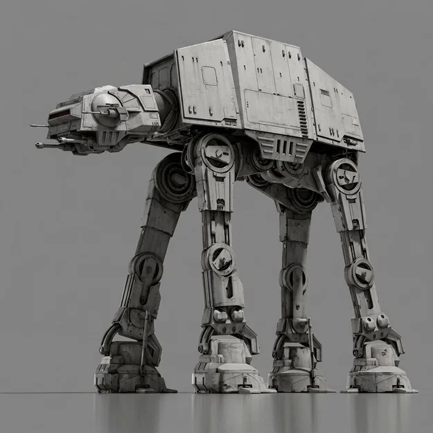Mô hình xe chiến đấu AT-AT từ Star Wars để in 3D - Image 1