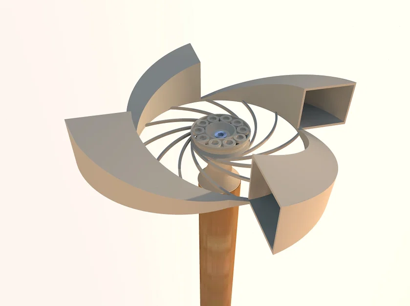 Cối Xay Gió Turbine V2 / Chuông Gió / Tùy Chọn Bạc Đạn - Image 4