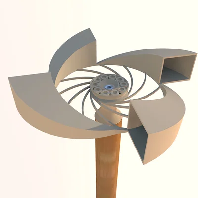 Cối Xay Gió Turbine V2 / Chuông Gió / Tùy Chọn Bạc Đạn