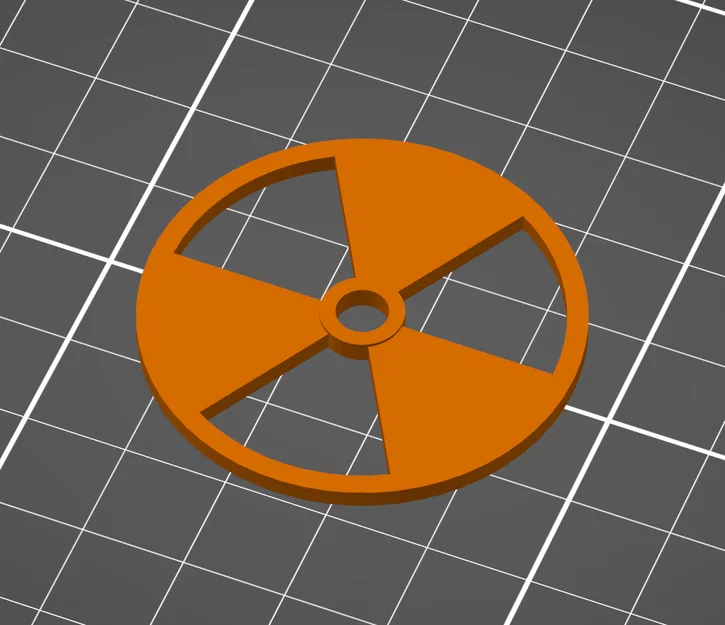 Phụ kiện trang trí trục đùn máy in 3D hình Radioactive - Image 1