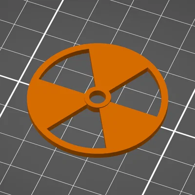 Phụ kiện trang trí trục đùn máy in 3D hình Radioactive