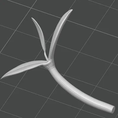 Mô hình mầm cây ba lá trang trí 3D dễ thương (Three Leaf Sprout)