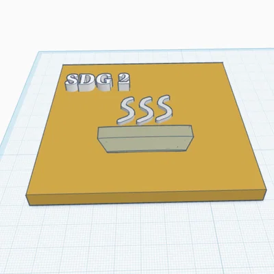 Mô hình 3D SDG 2 trang trí ấn tượng cho máy in 3D