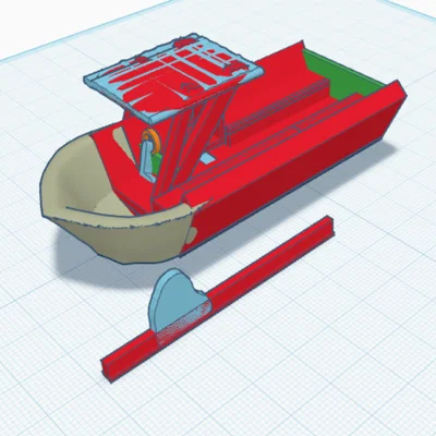 Mô hình tàu thủy (Boat) - Thiết kế in 3D đơn giản, ấn tượng