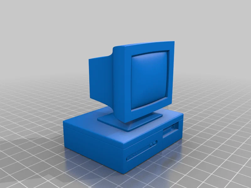 Mô hình máy tính để bàn cổ điển (Old Computer Monitor) in 3D - Image 1