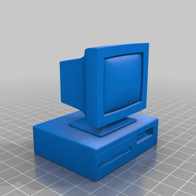Mô hình máy tính để bàn cổ điển (Old Computer Monitor) in 3D
