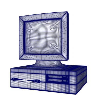 Mô hình máy tính để bàn cổ điển (Old Computer Monitor) in 3D
