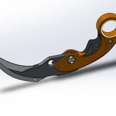 Mô hình dao Karambit Valorant - Phụ kiện trưng bày 3D đẹp mắt