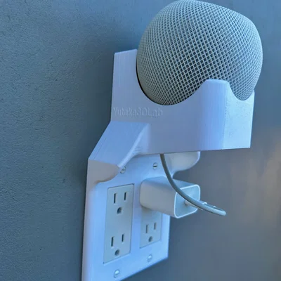 Giá treo tường HomePod Mini cho ổ cắm 2-Gang Decora | Tích hợp giấu dây cáp
