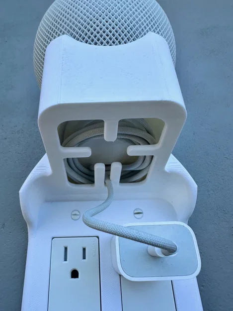 Giá treo tường HomePod Mini cho ổ cắm 2-Gang Decora | Tích hợp giấu dây cáp - Image 4