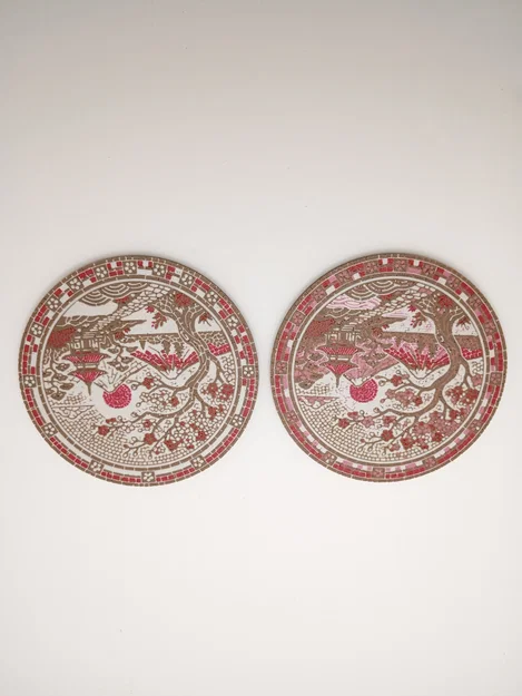 Bộ đế lót ly họa tiết Mosaic Nhật Bản - Image 3