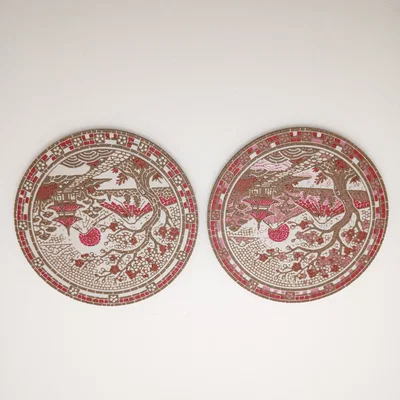 Bộ đế lót ly họa tiết Mosaic Nhật Bản