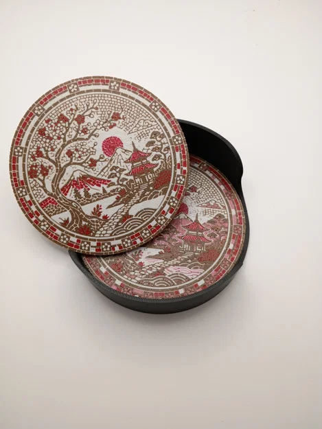 Bộ đế lót ly họa tiết Mosaic Nhật Bản - Image 7