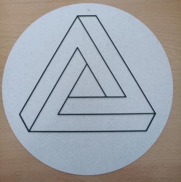 Mô hình Tam giác bất khả thi (Impossible Triangle) trang trí 3D độc đáo - Image 1