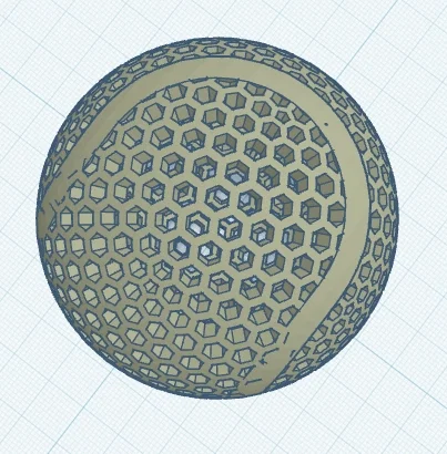 Mô hình quả bóng tennis không hơi (Airless Tennis Ball) in 3D - Image 1