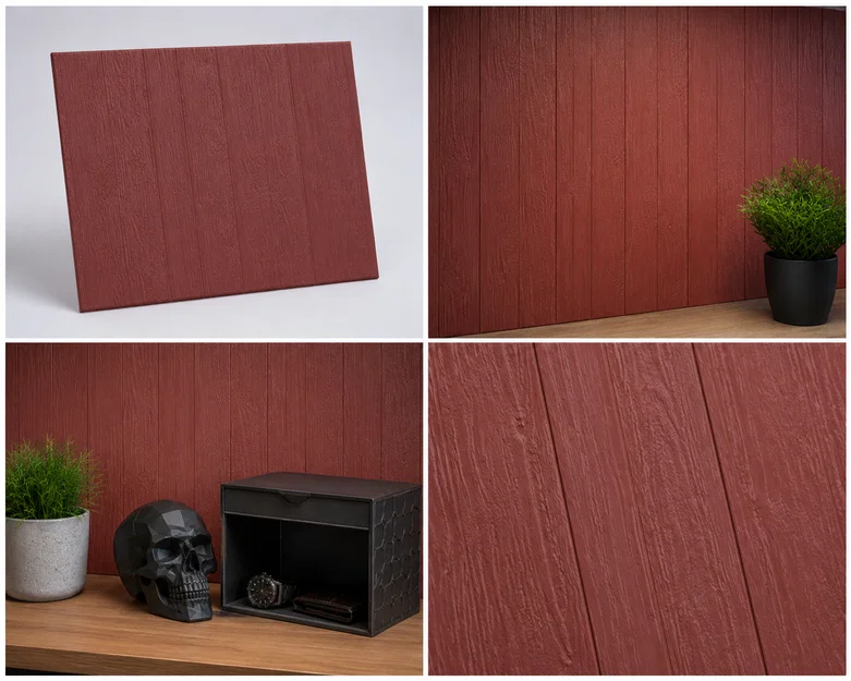 Gạch Ốp Tường 3D – Tấm Họa Tiết Ván Gỗ 150 × 200 mm - Image 1