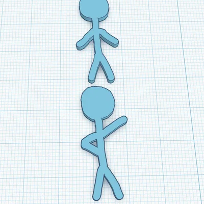 Mô hình người que Stickmen 3D trang trí độc đáo