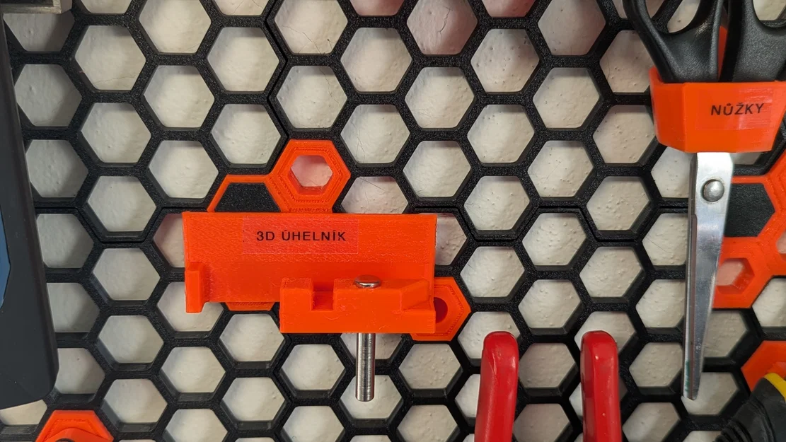 Giá treo thước ê-ke 3D cho bảng Honeycomb Storage Wall - Image 2