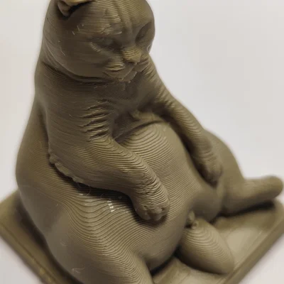 Mô hình 3D chú mèo béo ú đáng yêu trang trí bàn làm việc cực chất