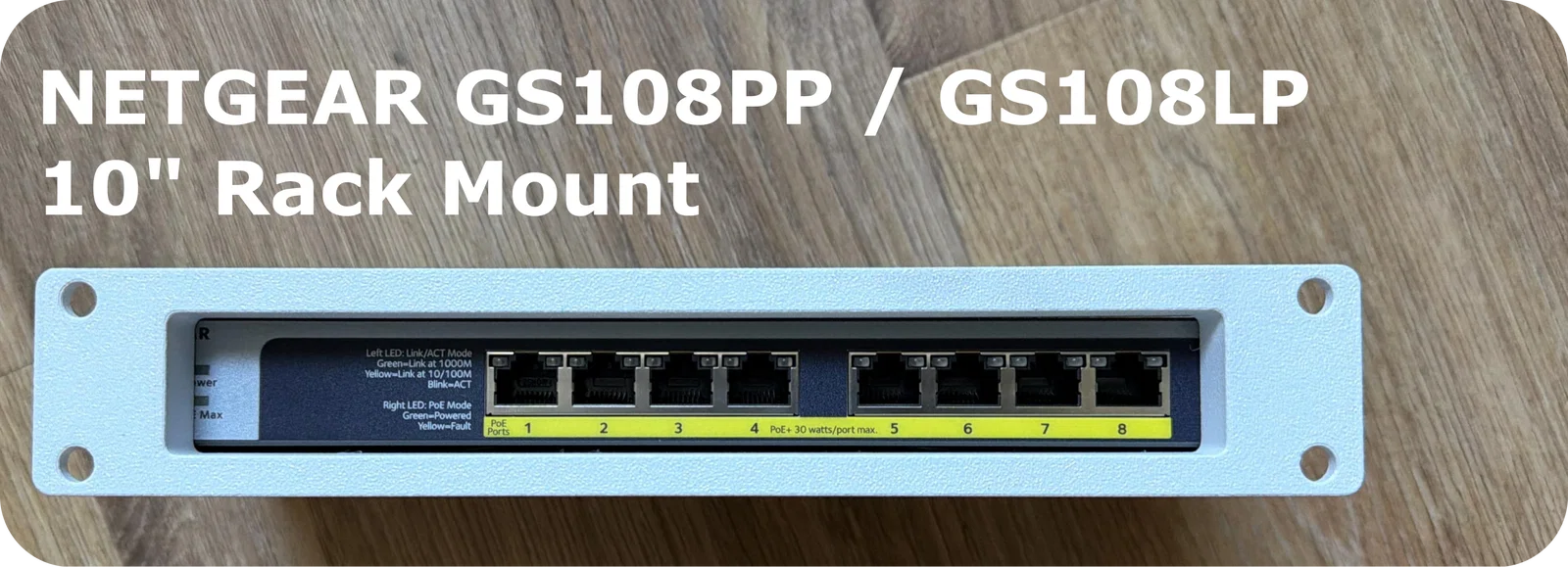 Giá đỡ Rack 10 inch cho NETGEAR GS108PP / GS108LP - Image 1