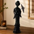 Tượng điêu khắc Geisha cầm dù - Thumbnail 1