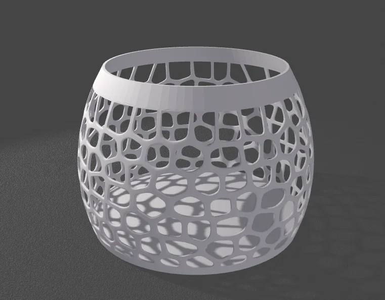 Mẫu lọ hoa trang trí họa tiết lưới tổ ong in 3D đẹp mắt - Image 1